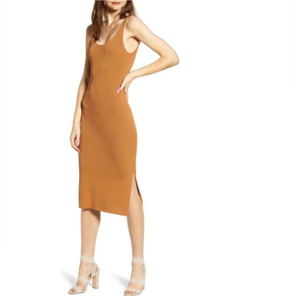 Leith Tan Midi Dress